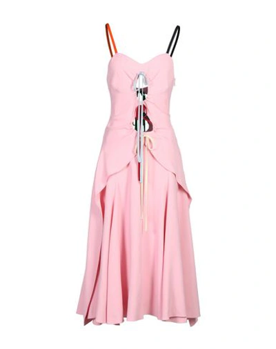 Shop Rosie Assoulin 3/4 Length Dresses In Pink