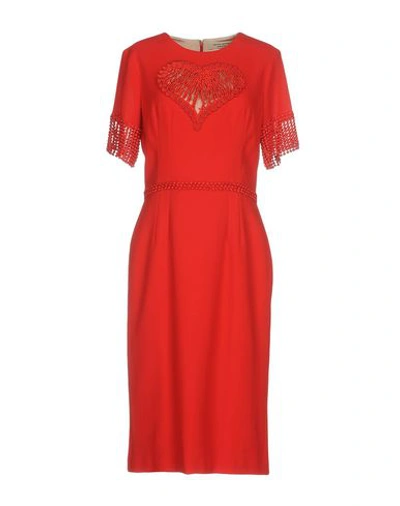 Shop Piccione•piccione Knee-length Dress In Red