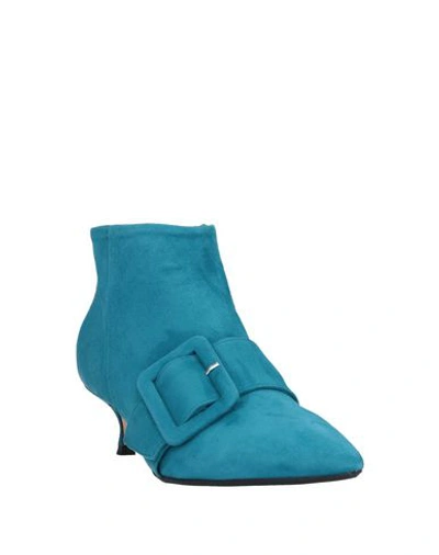 Shop Anna F Ankle Boot In Turquoise