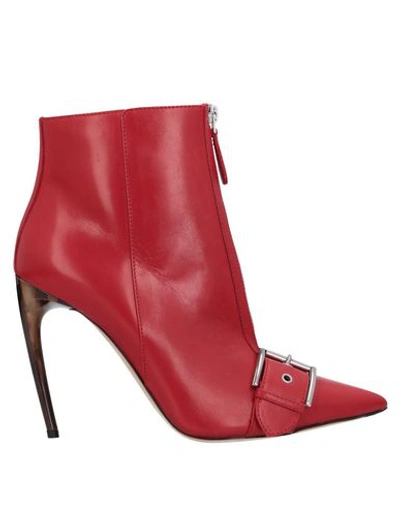 Shop Alexander Mcqueen Ankle Boot In Red