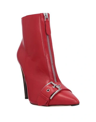 Shop Alexander Mcqueen Ankle Boot In Red