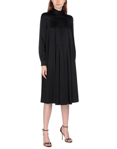 Shop Valentino Midi Dress In Black