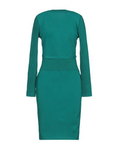 Shop Versace Short Dress In Green