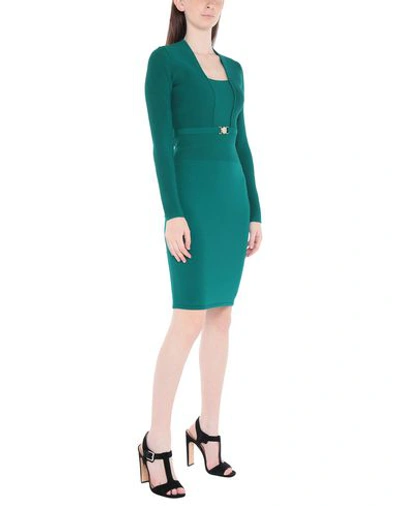Shop Versace Short Dress In Green