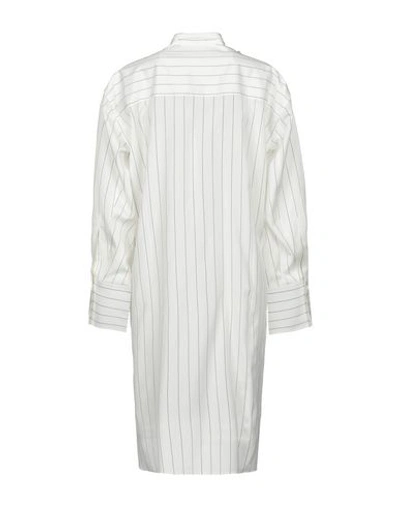 Shop Celine Woman Mini Dress White Size 8 Silk, Polyamide