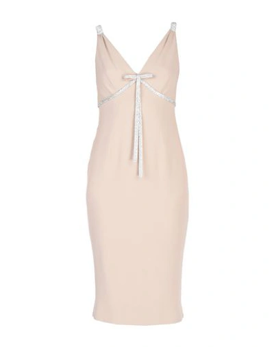 Shop Dolce & Gabbana Knee-length Dress In Pale Pink