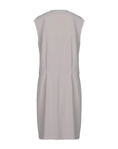 Shop Peserico Woman Midi Dress Dove Grey Size 6 Polyester