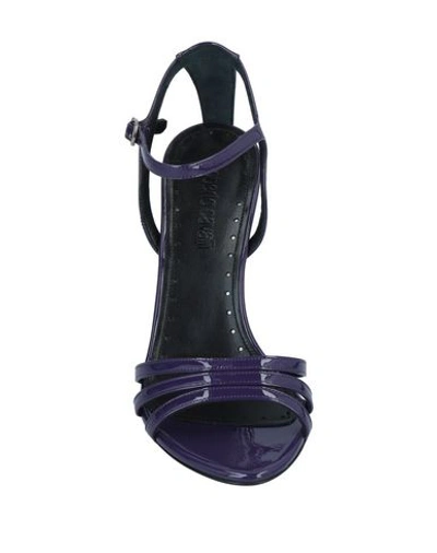 Shop Roberto Cavalli Sandals In Purple