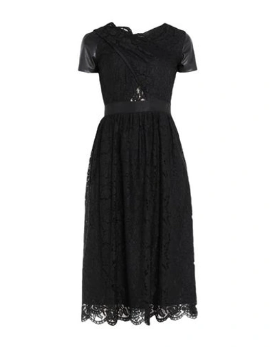 Shop Atos Lombardini Midi Dress In Black