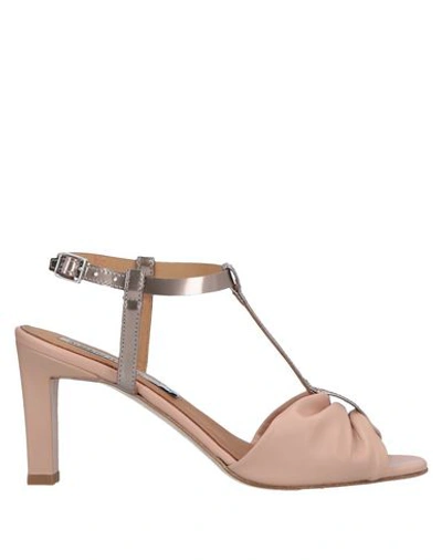 Shop Alberto Fermani Sandals In Pale Pink
