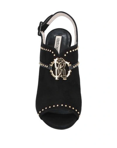 Shop Roberto Cavalli Sandals In Black