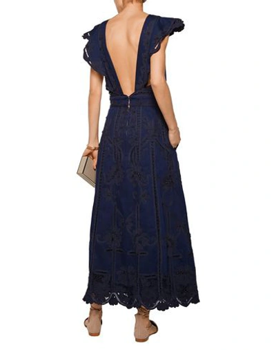 Shop Valentino Long Dresses In Blue