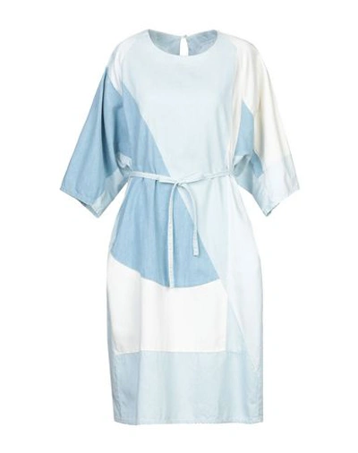 Shop Anrealage Denim Dress In Blue