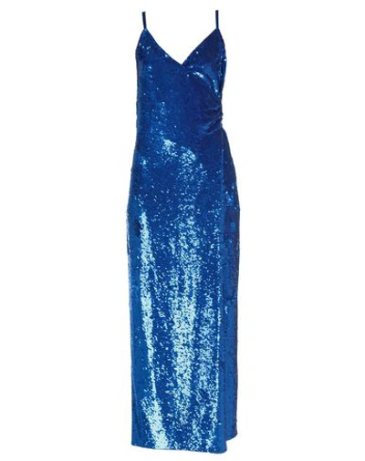 Shop Ashish Long Dress In Bright Blue