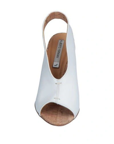 Shop Alberto Fermani Sandals In White