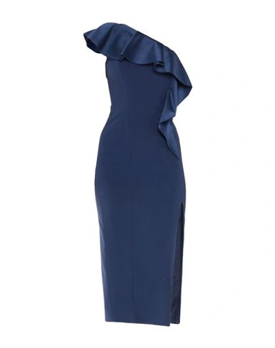 Shop Michael Kors Midi Dresses In Dark Blue