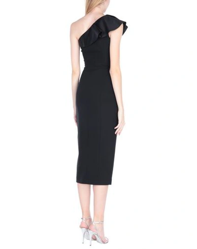 Shop Michael Kors Collection Woman Midi Dress Black Size 12 Virgin Wool, Polyamide, Elastane, Wool, Silk