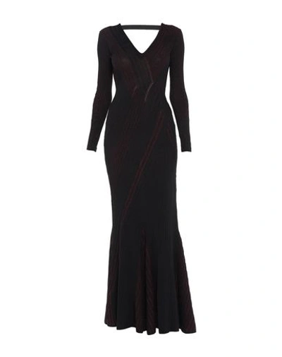 Shop Roberto Cavalli Woman Maxi Dress Burgundy Size 2 Viscose, Metal, Polyester In Red
