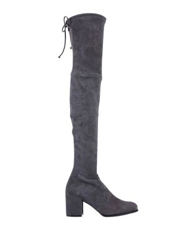 Shop Stuart Weitzman Boots In Steel Grey