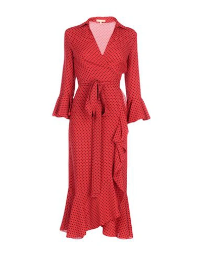 Shop Michael Kors Midi Dresses In Red