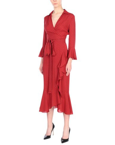 Shop Michael Kors Midi Dresses In Red