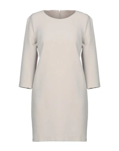 Shop Atos Lombardini Short Dress In Light Grey