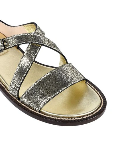 Shop Alberta Ferretti Sandals In Gold