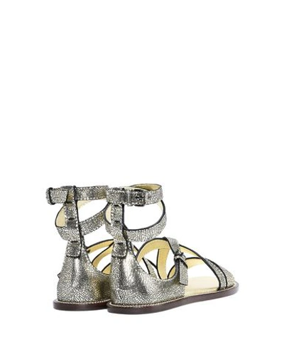 Shop Alberta Ferretti Sandals In Gold