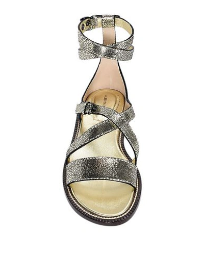 Shop Alberta Ferretti Sandals In Gold