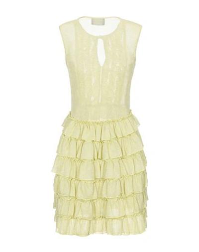 Shop Atos Lombardini Short Dresses In Light Green