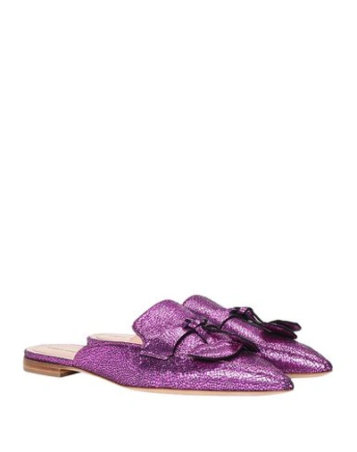 Shop Alberta Ferretti Mules & Clogs In Purple