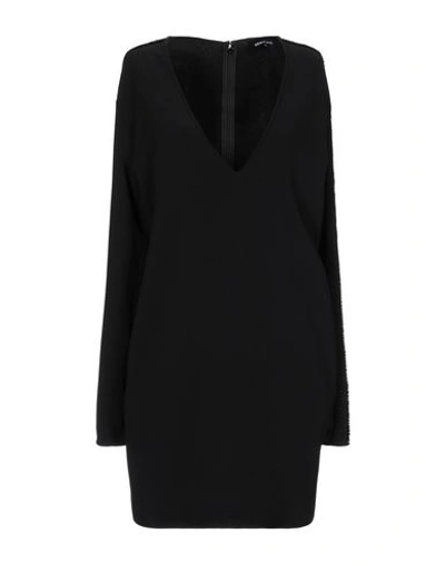 Shop Dsquared2 Woman Mini Dress Black Size 6 Viscose, Elastane, Silk, Pvc - Polyvinyl Chloride, Glass