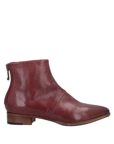 Shop Alberto Fermani Ankle Boots In Brick Red