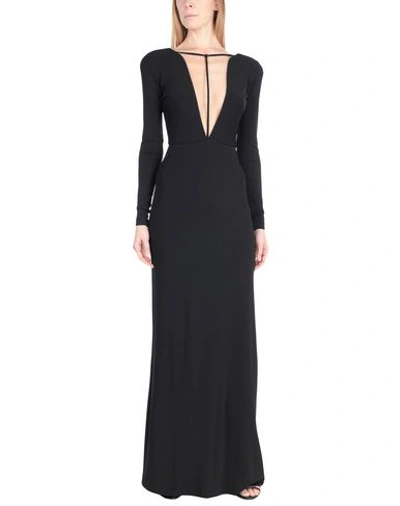 Shop Dsquared2 Woman Long Dress Black Size M Viscose, Elastane