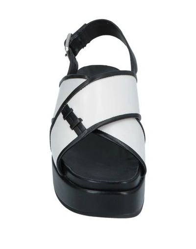 Shop Alberto Fermani Sandals In White