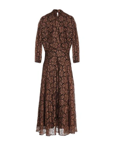 Just Cavalli Midi Dresses In Brown