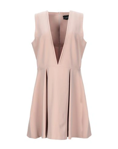 Shop Atos Lombardini Short Dress In Pastel Pink