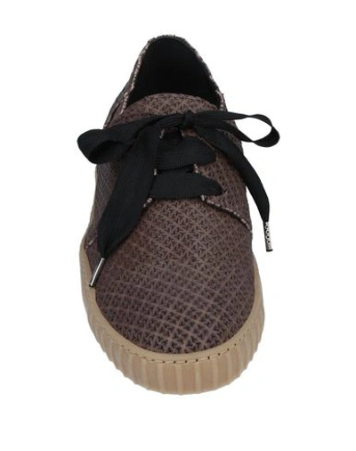 Shop Alberto Fermani Sneakers In Cocoa