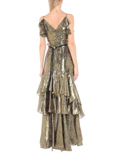 Shop Peter Pilotto Long Dresses In Gold