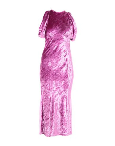 Shop Attico The  Woman Maxi Dress Mauve Size 8 Viscose, Cotton In Purple
