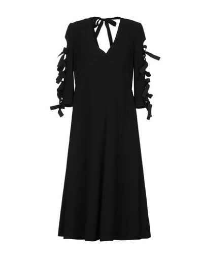 Shop Bottega Veneta Midi Dresses In Black