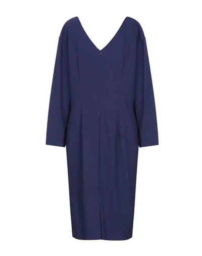 Shop Boutique Moschino Woman Midi Dress Blue Size 12 Triacetate, Polyester