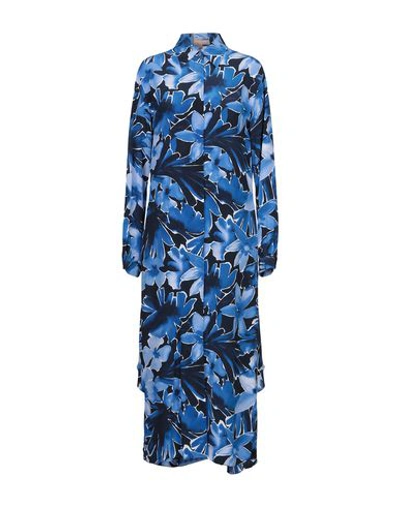 Shop Michael Kors Midi Dress In Blue