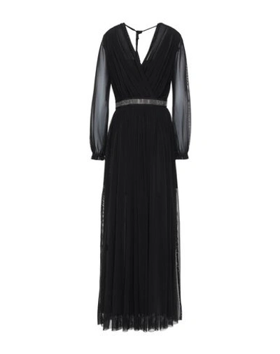 Shop Atos Lombardini Long Dresses In Black