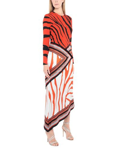 Shop Roberto Cavalli Woman Maxi Dress Orange Size 6 Silk, Viscose, Elastane