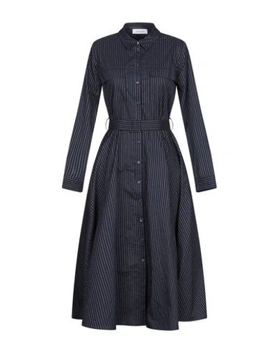 Shop Aglini Midi Dresses In Dark Blue