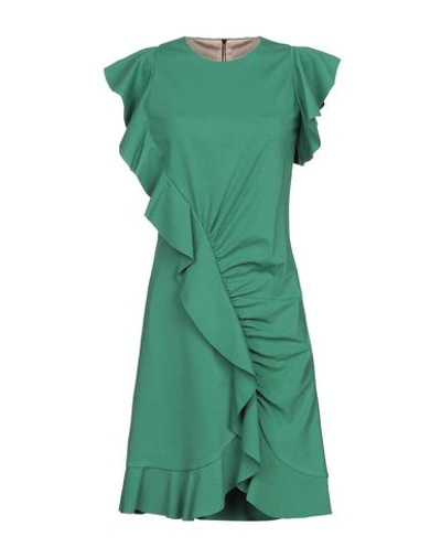 Shop Atos Lombardini Short Dress In Green