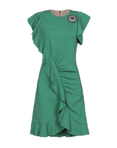 Shop Atos Lombardini Short Dresses In Green