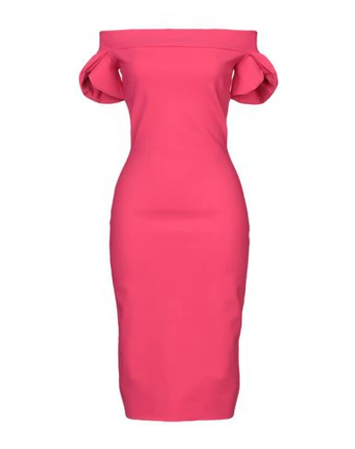 Shop Chiara Boni La Petite Robe Knee-length Dress In Fuchsia