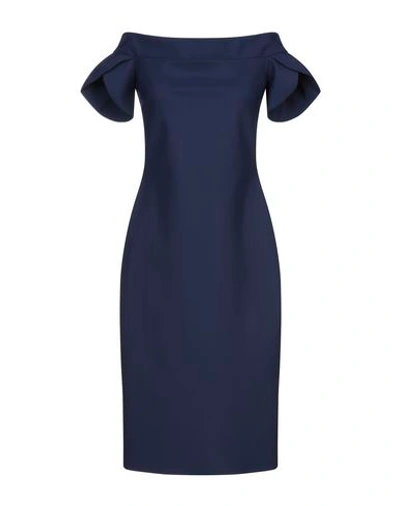 Shop Chiara Boni La Petite Robe Knee-length Dress In Dark Blue